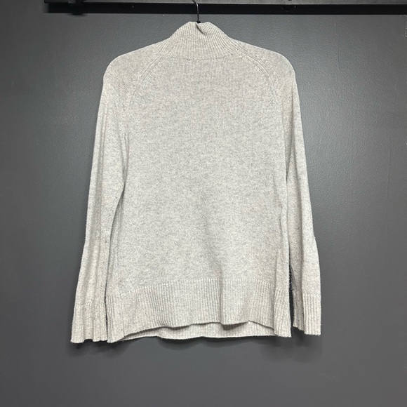 Theory Mock Neck Cashmere Sweater Misty Grey M - Picture 7 of 7